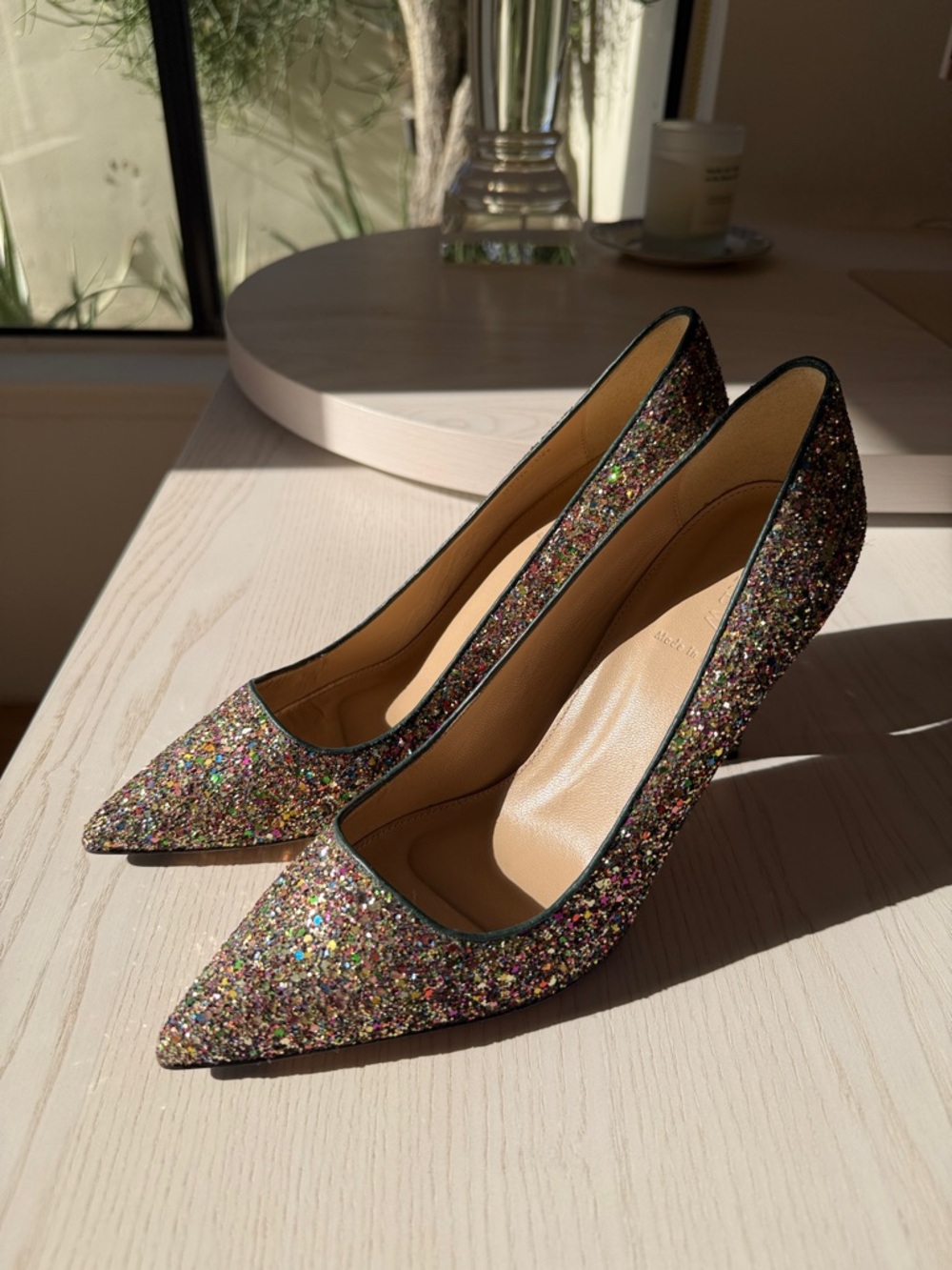 RARE! J. Crew Elsie Glitter Pumps, Size 10